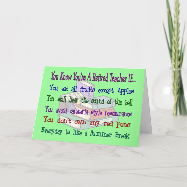 Carte Vous êtes un ENSEIGNANT à la retraite SI... (Devant)