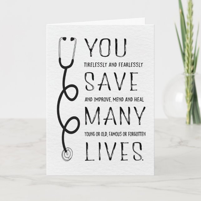 Carte Vous êtes un grand docteur, faire du monde un meil (Devant)