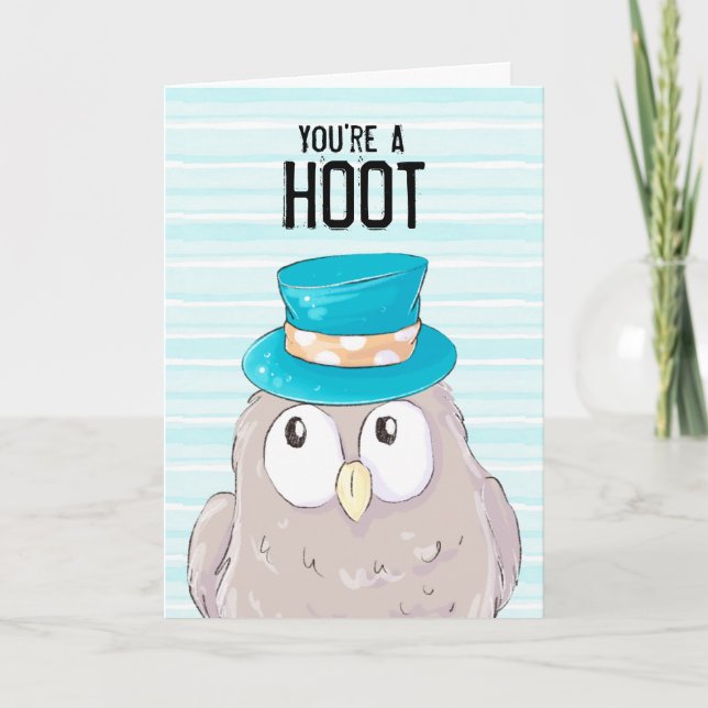 Carte Vous êtes un hibou Hoot Personnalisé Saint-Valenti (Devant)