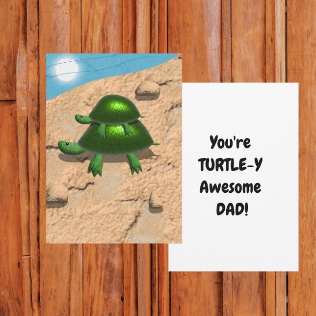Carte Vous êtes un papa génial tortue (Créateur téléchargé)