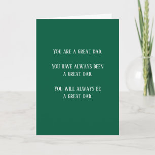 Carte Vous êtes un Super Papa Simple et Sincère Fête des