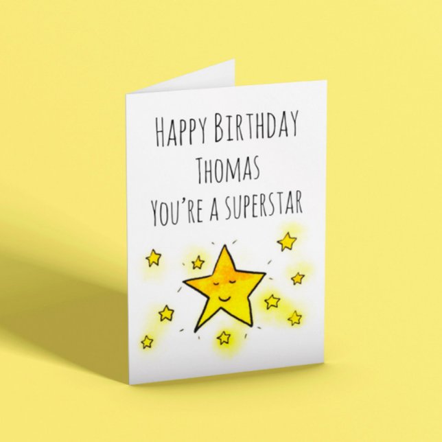 Carte Vous êtes une star de l’anniversaire des enfants (Créateur téléchargé)