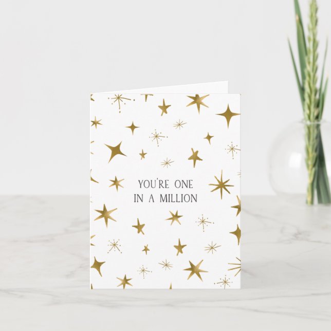 Carte Vous êtes une sur un million - Gold Stars Card (Devant)