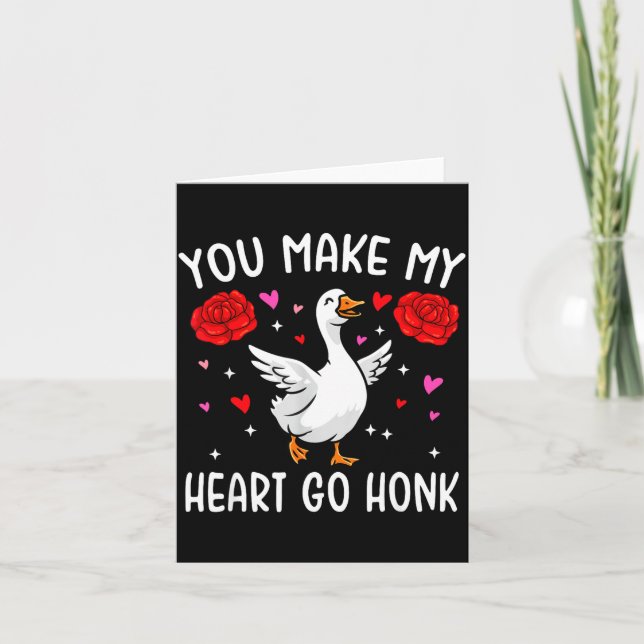 Carte Vous faites aller mon cœur à Honk Saint-Valentin O (Devant)