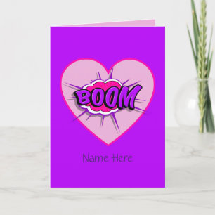 Carte Vous faites battre mon cœur BOOM Saint Valentin