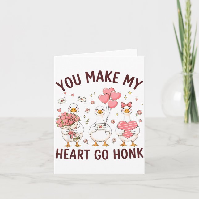 Carte Vous faites battre mon cœur Honk Saint-Valentin Oi (Devant)