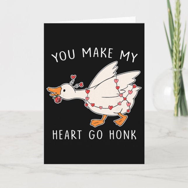Carte Vous faites battre mon cœur Honk Saint-Valentin Oi (Devant)