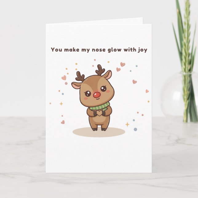 Carte Vous faites mon nez briller de joie Mignon Puchi D (Devant)
