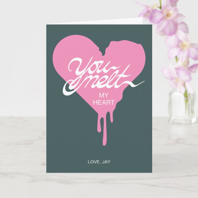 Carte Vous fondez My Heart Valentine's Day Card (PINK) (Orchidée)