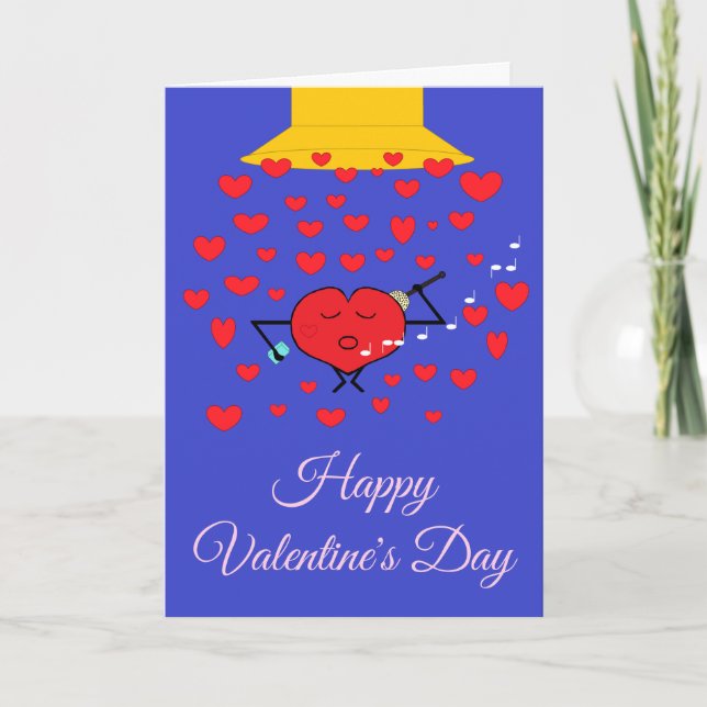 Carte Vous inonder d'amour Bleu Saint-Valentin Éd. (Devant)