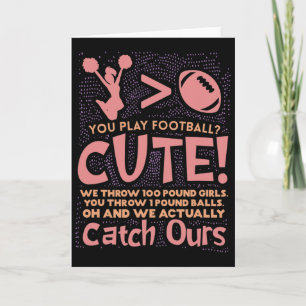 Carte Vous Jouez Au Footll Mignon Cheerleading Cheerlead