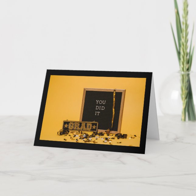 Carte Vous L'Avez Fait Grad Grey Card (Devant)