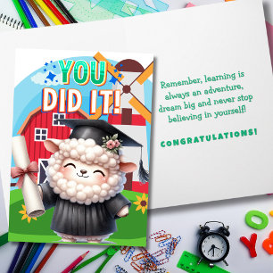 Carte Vous L'Avez Fait ! Joie de graduation des moutons