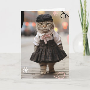 Carte Vous manque Chat Félicitations