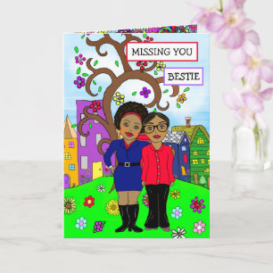 Carte Vous manquez Bestie Amitié Penser à vous