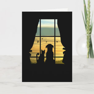 Carte Vous manquez Je vous manque mignon chien et chat d