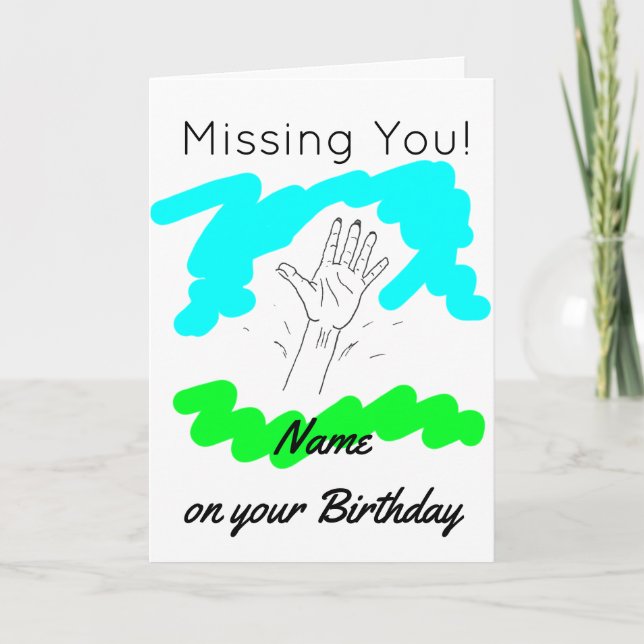 Carte Vous Manquez Joyeux Anniversaire (Devant)