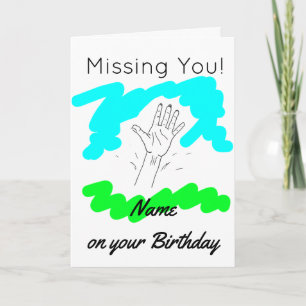 Carte Vous Manquez Joyeux Anniversaire