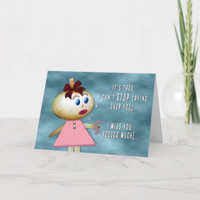 Carte VOUS MANQUEZ ! ONION CYING - Collection famille de (Devant)