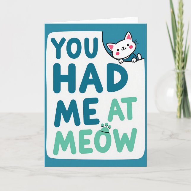 Carte Vous M'avez Conquis Au Miaou (Devant)