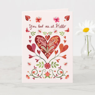 Carte Vous m'avez eu à Bonjour - Saint-Valentin Amour Ro