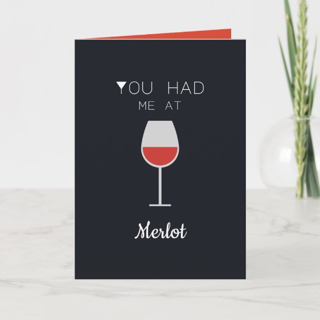 Carte Vous m'avez eu chez Merlot Wine Lovers Custom Mess (Devant)