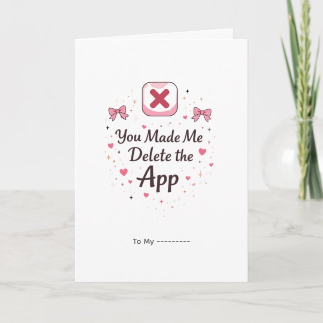 Carte Vous m'avez fait supprimer l'application Design dr (Devant)