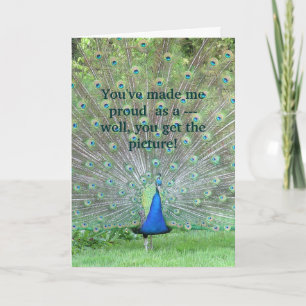 Carte "Vous m'avez rendu fier comme paon" (la PHOTO)