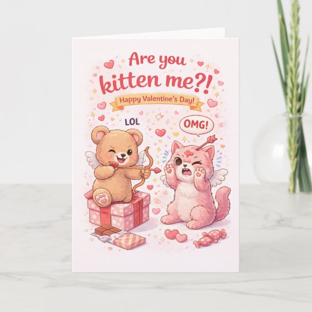 Carte Vous me faites marcher, là ? Joli chat drôle pour  (Devant)