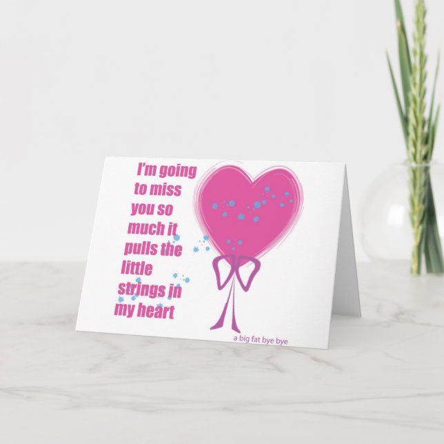 Carte Vous me manquerez (Devant)