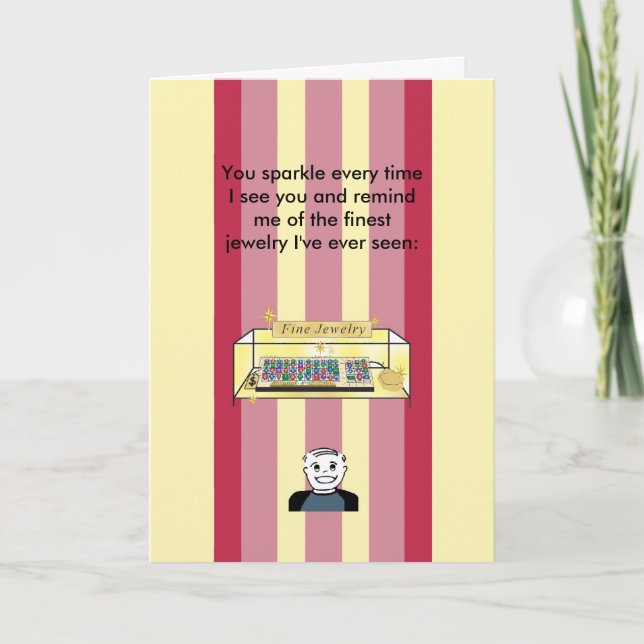 Carte Vous miroitez comme les bijoux fins - anniversaire (Devant)
