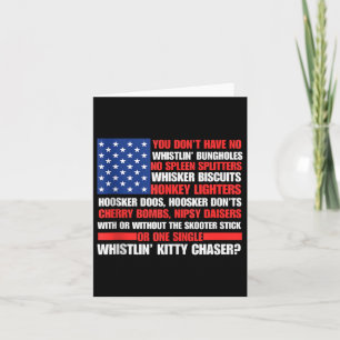 Carte Vous N'Avez Pas De Bungholes De Whistlin 4 juillet