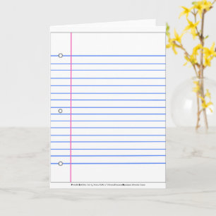 Carte Vous n'avez plus de papier ligné ? Écrivez sur cet