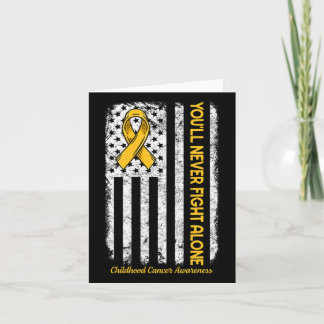 Carte Vous ne combattrez jamais seul drapeau Cancer de l