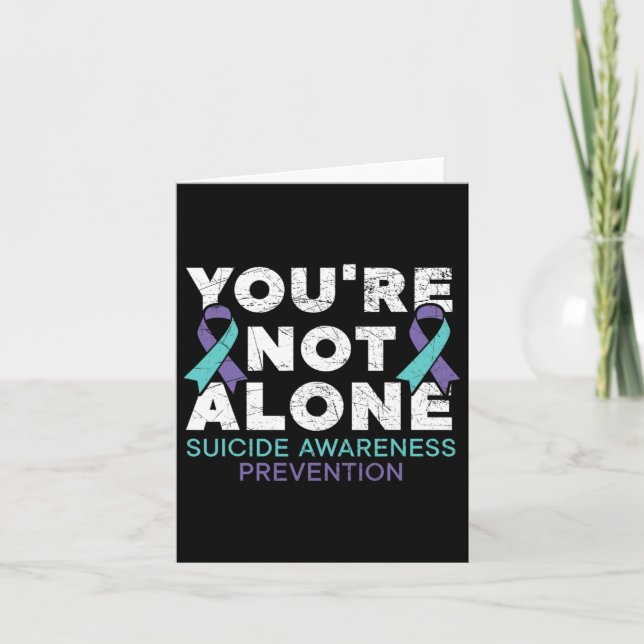 Carte Vous n'êtes pas la seule prévention du suicide de  (Devant)