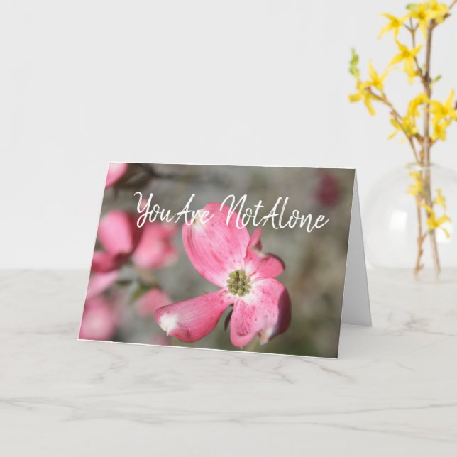 Carte Vous n'êtes pas seul - Nous sommes là pour aider (Fleur jaune)