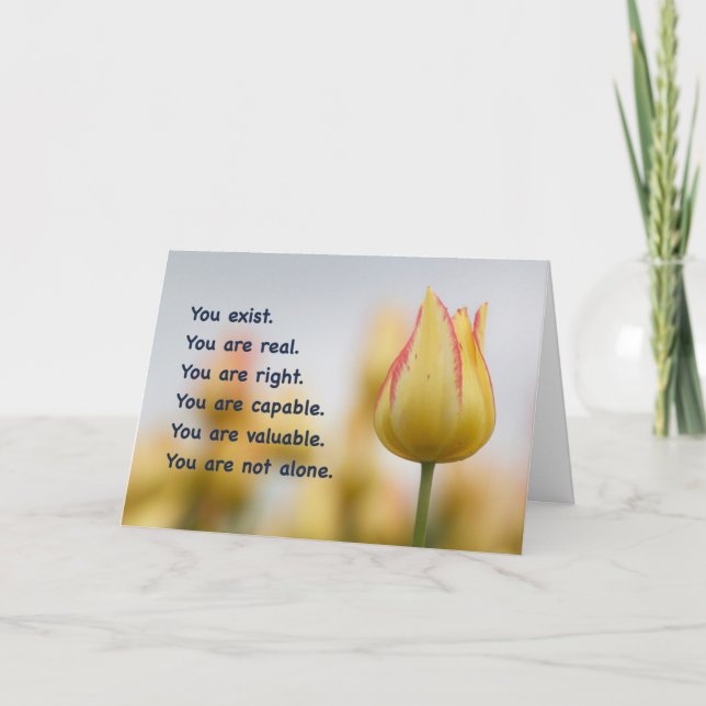 Carte Vous N'Êtes Pas Seule (Devant)