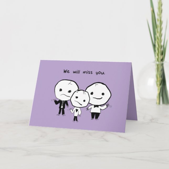 Carte Vous Nous Manquerez. Eh bien, certains d'entre nou (Devant)