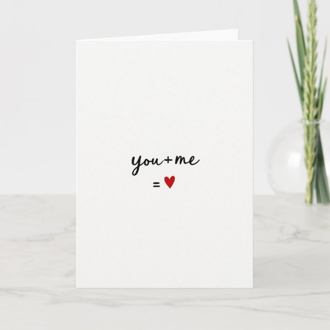 Carte Vous Plus Moi Égale Amour (Devant)