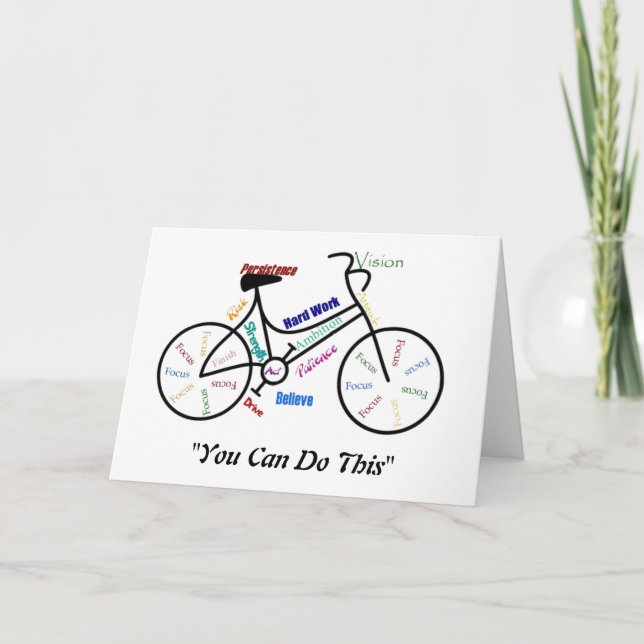 Carte Vous pouvez faire ce vélo motivationnel, vélo vélo (Devant)