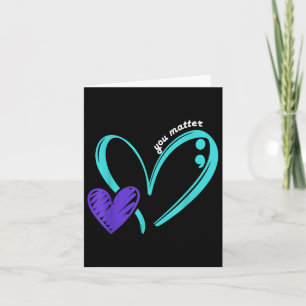 Carte Vous Prévention du suicide Sensibilisation Turquoi