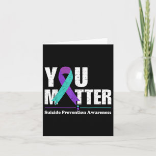 Carte Vous Prévention du suicide Sensibilisation Turquoi