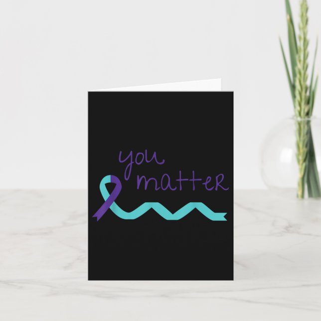 Carte Vous Prévention du suicide Turquoise Sensibilisati (Devant)