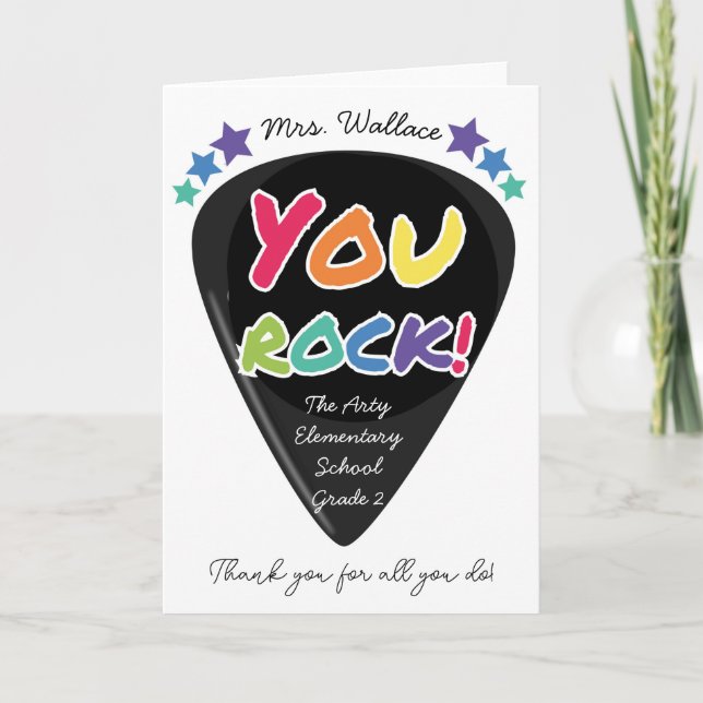 Carte Vous ROCK Merci pour tout ce que vous faites profe (Devant)