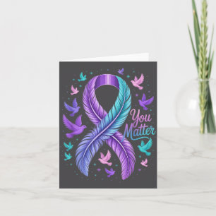 Carte Vous Ruban Papillon Sensibilisation au Suicide Fem