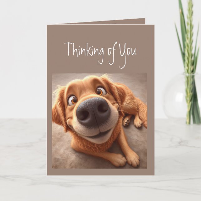 Carte Vous savez combien on pense à votre chien (Devant)