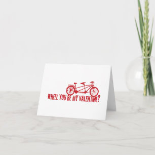 Carte Vous serez ma Saint-Valentin Bicyclette Saint-Vale