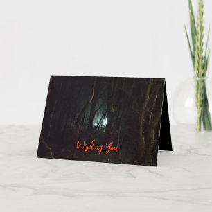 Carte Vous souhaitant le Halloween le plus effrayant pos