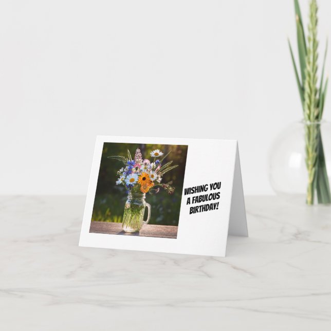 Carte Vous souhaitant un anniversaire fabuleux (Devant)