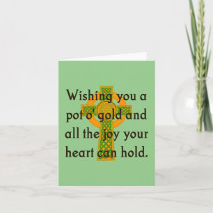 Carte Vous souhaitant un Pot d'Or - Citation Irlandaise 